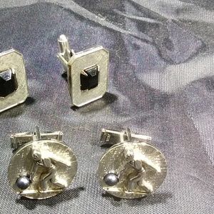Vintage cufflinks men's accessories bowling